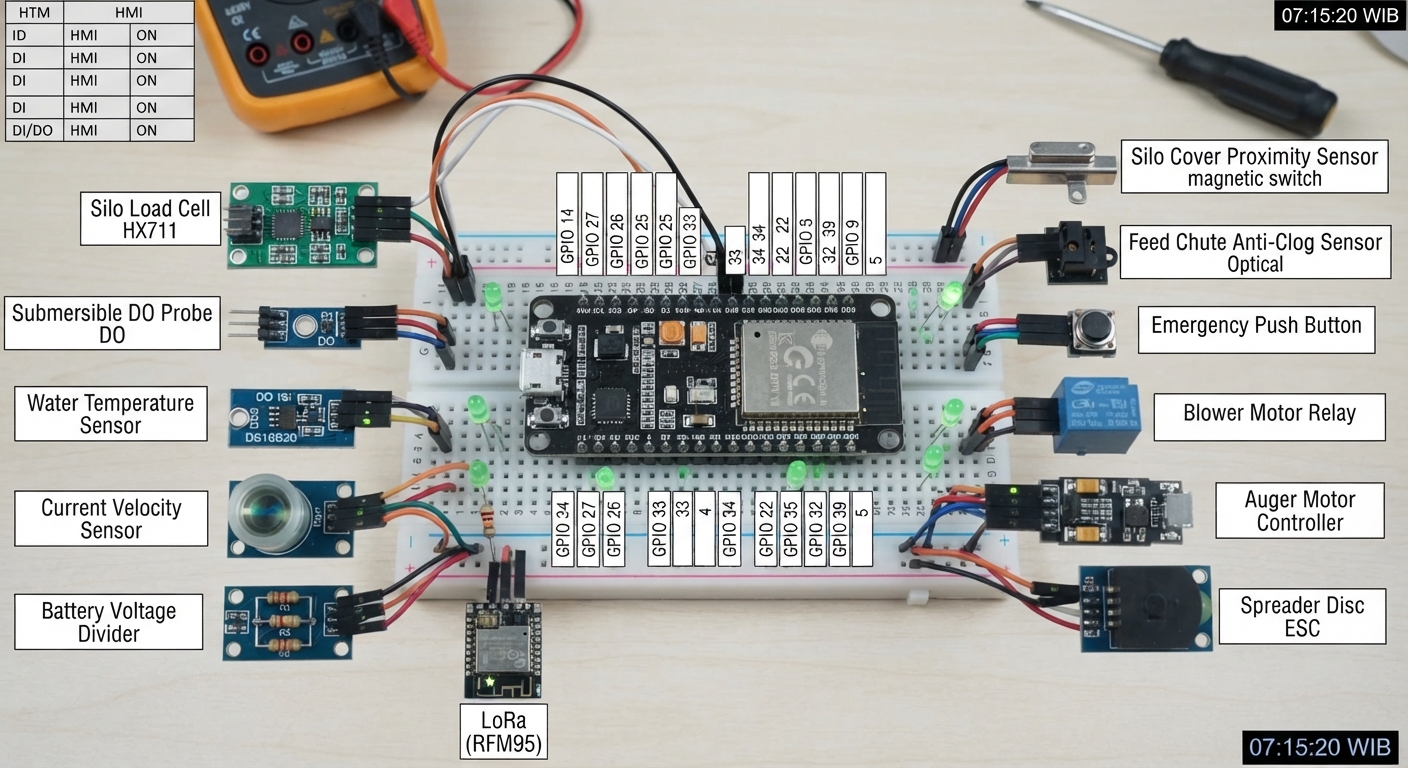 ESP32 Landscape Pinout Map