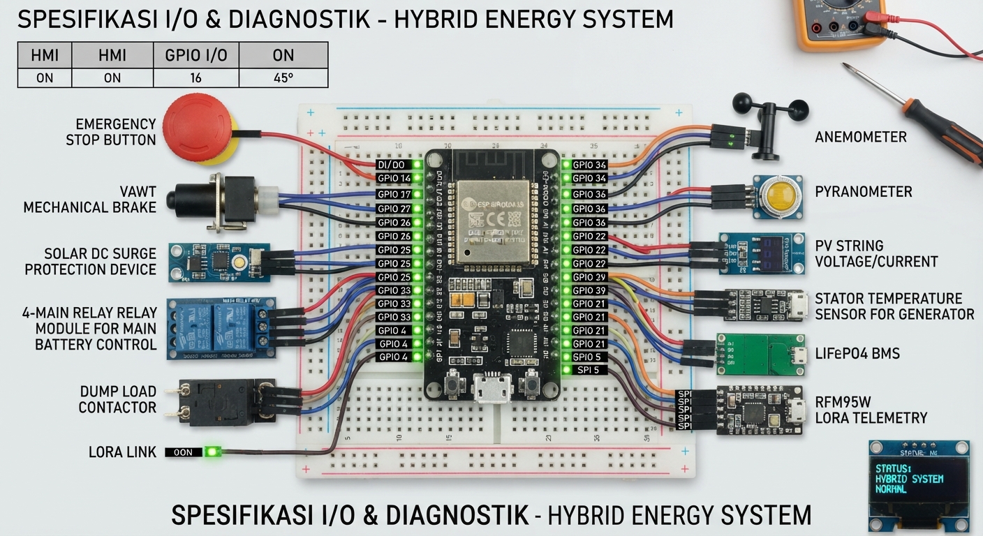 ESP32 Landscape Pinout Map