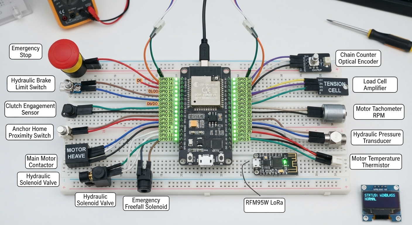 ESP32 Landscape Pinout Map