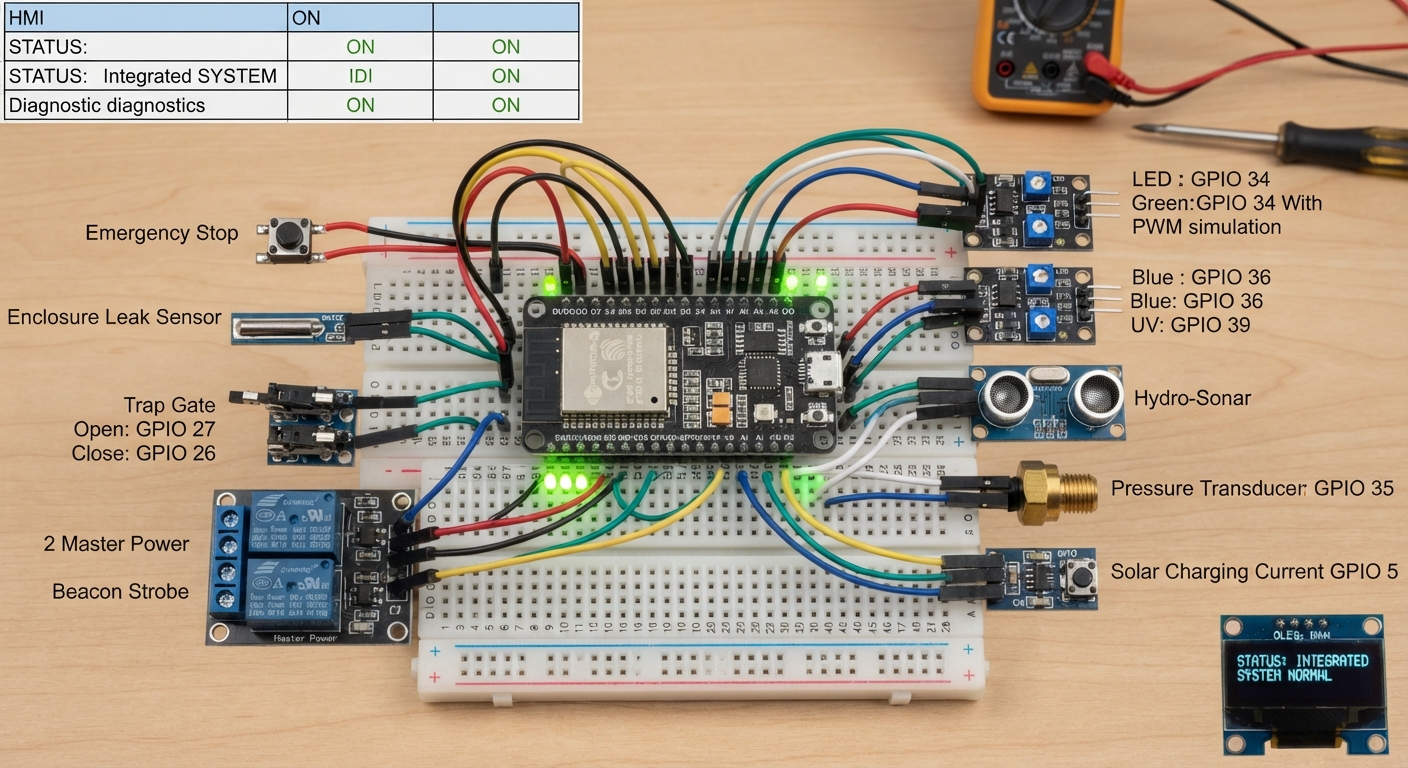 ESP32 Landscape Pinout Map