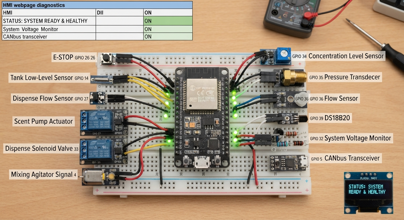 ESP32 Landscape Pinout Map