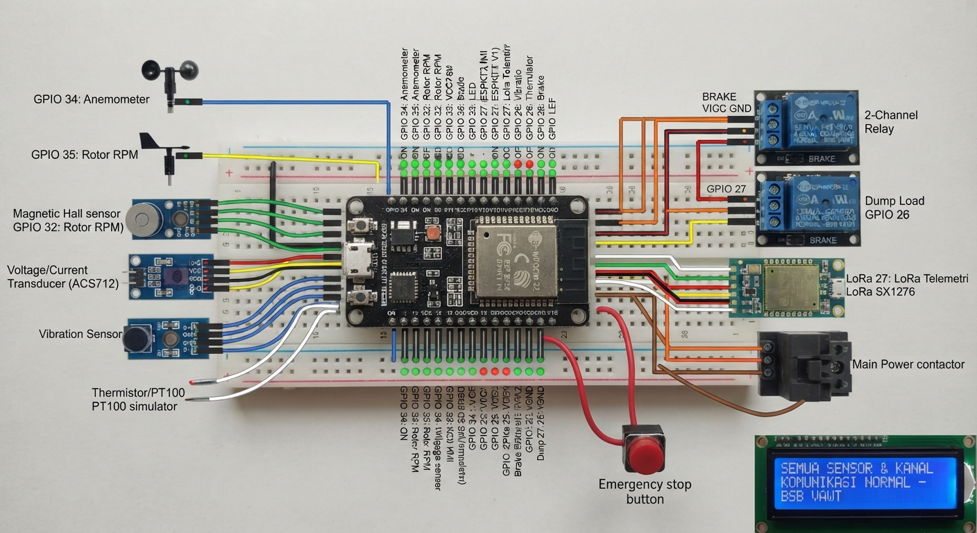 ESP32 Landscape Pinout Map